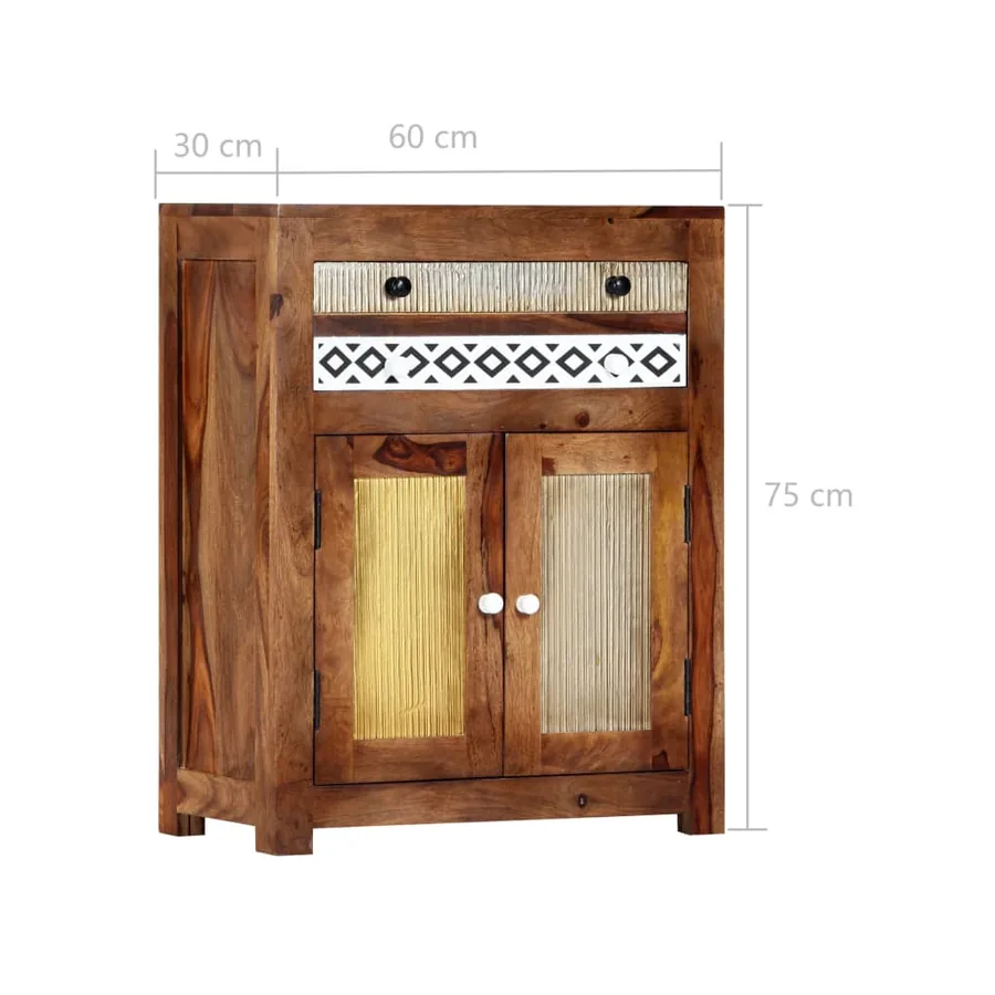 Armoire latérale 60x30x75 cm Bois massif - 5