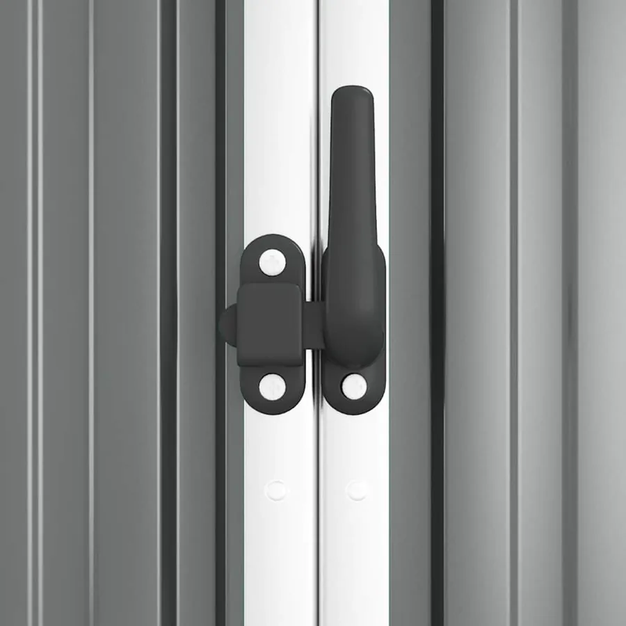 Abri à outils de jardin Gris 225x89x161 cm Acier galvanisé - 6