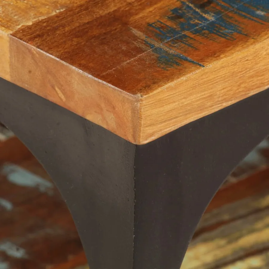 Table basse et étagère 100x60x35 cm Bois de récupération solide - 5