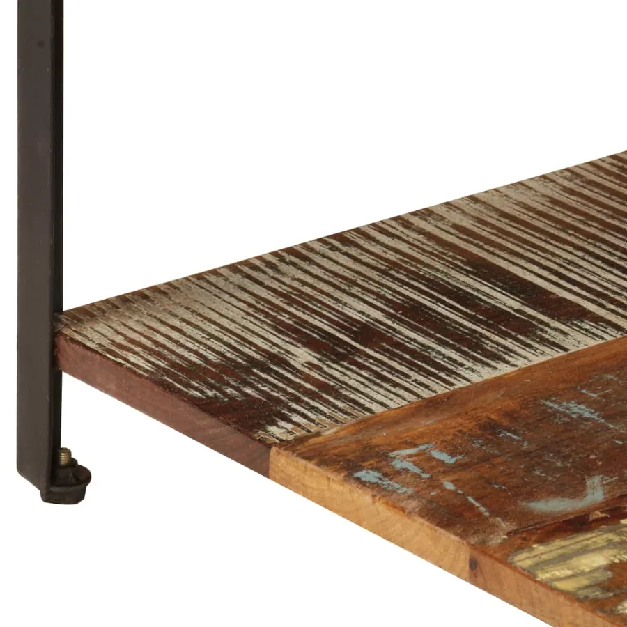 Table basse et étagère 100x60x35 cm Bois de récupération solide - 7