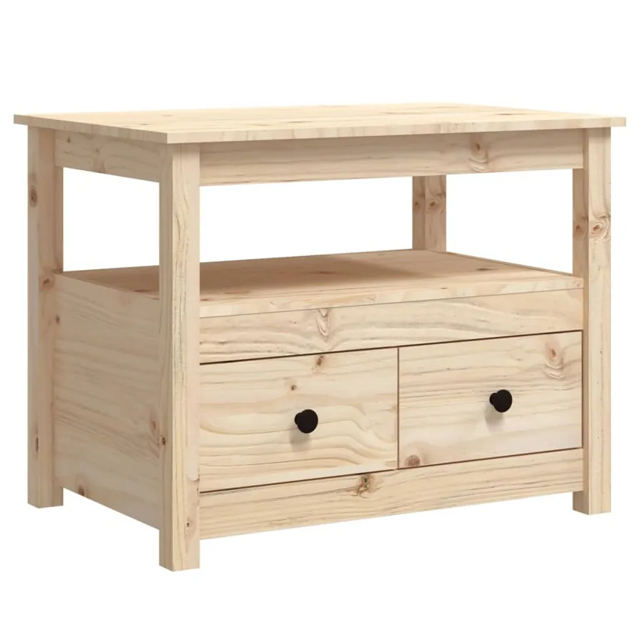 Table basse 71x49x55 cm Bois massif de pin - 2