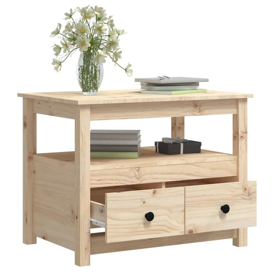 Table basse 71x49x55 cm Bois massif de pin - 6