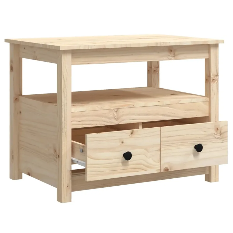 Table basse 71x49x55 cm Bois massif de pin - 8