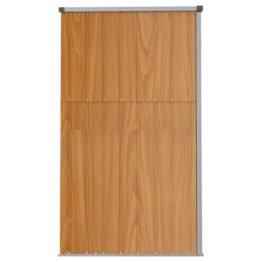 Abri à outils de jardin marron 225x89x161 cm acier galvanisé - 5