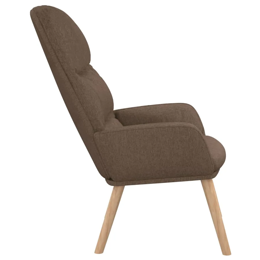 Chaise de relaxation Taupe Tissu - 4