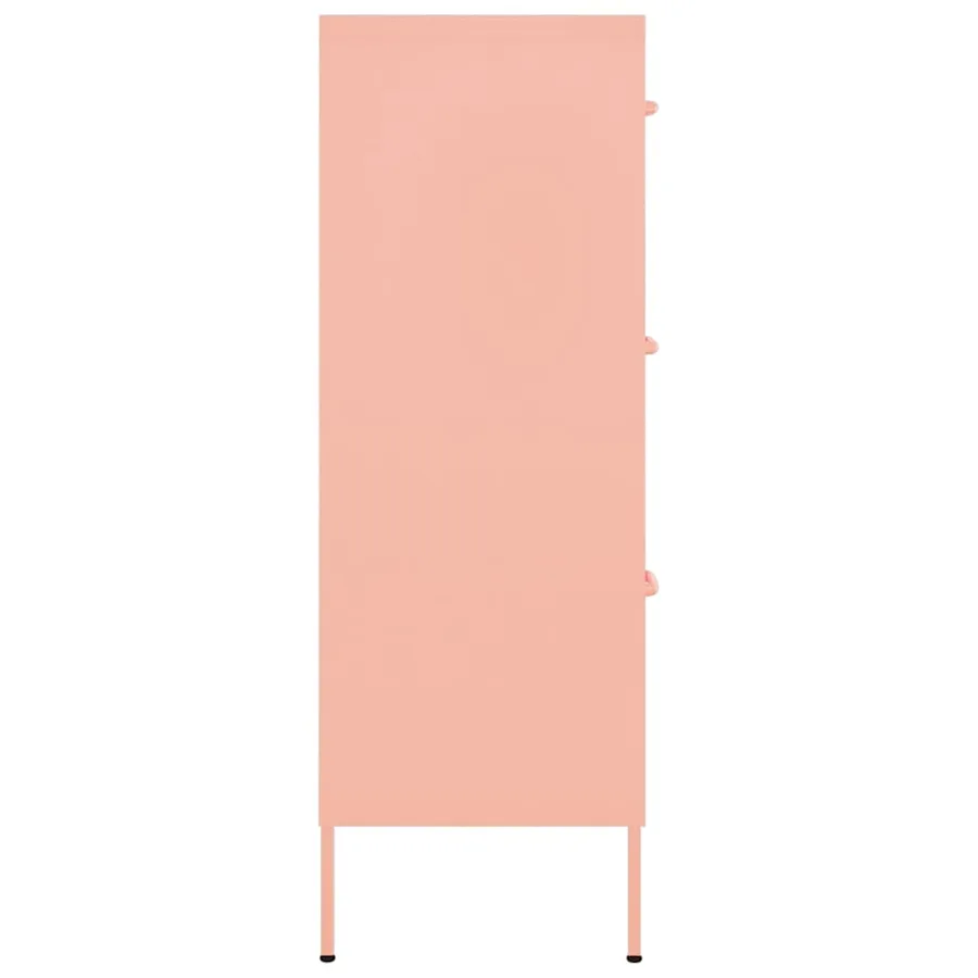 Armoire à tiroirs Rose 80x35x101,5 cm Acier - 4