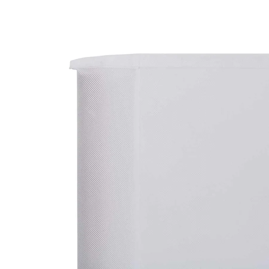 Paravent 9 panneaux Tissu 1200 x 80 cm Blanc sable - 4
