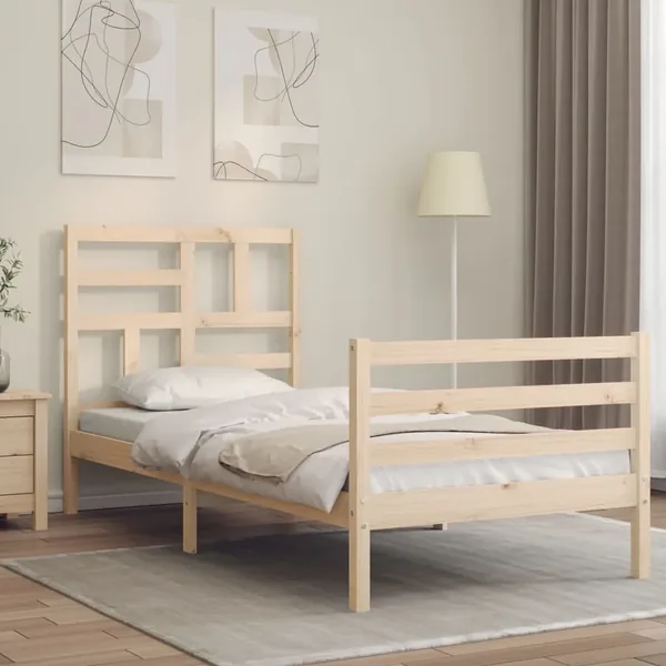Cadre de lit sans matelas 100x200 cm bois massif