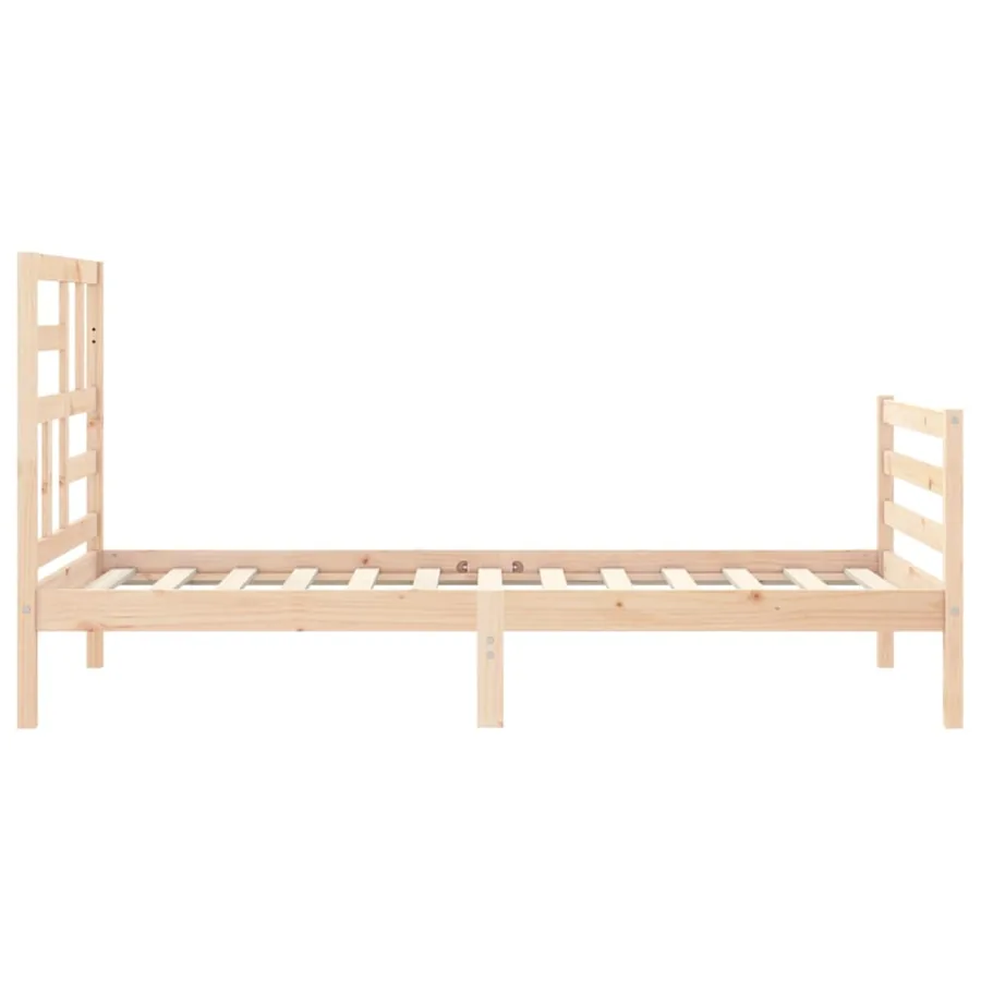 Cadre de lit sans matelas 100x200 cm bois massif - 7