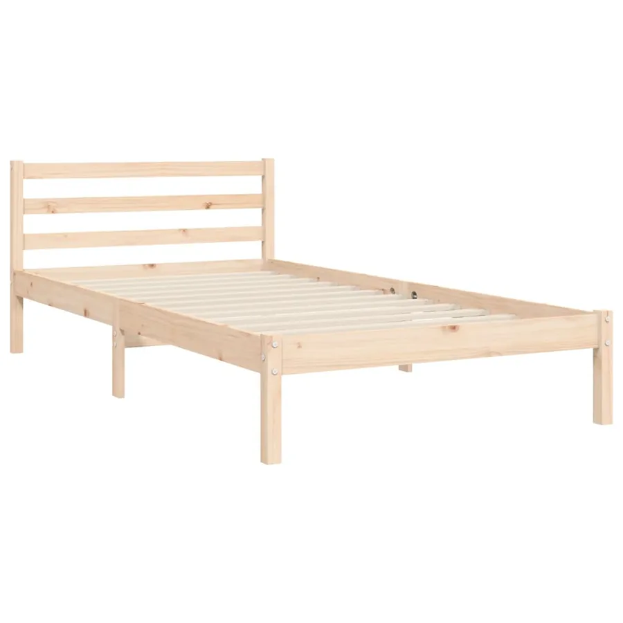 Cadre de lit sans matelas 100x200 cm bois massif - 8