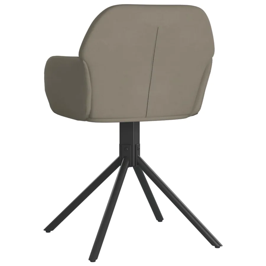 Chaises pivotantes à manger lot de 2 Gris clair Velours - 6