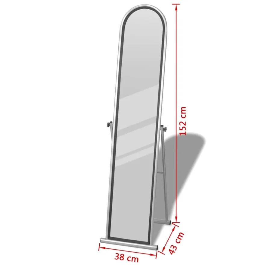 Miroir autoportant rectangulaire pleine longueur Gris - 6