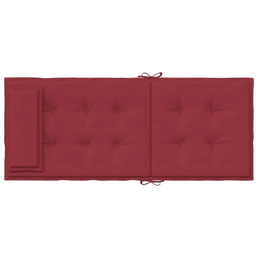 Coussins de chaise à dossier haut lot de 4 rouge bordeaux - 7