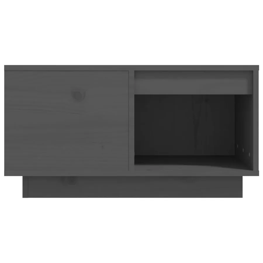 Table basse Gris 60x61x32,5 cm Bois massif de pin - 5