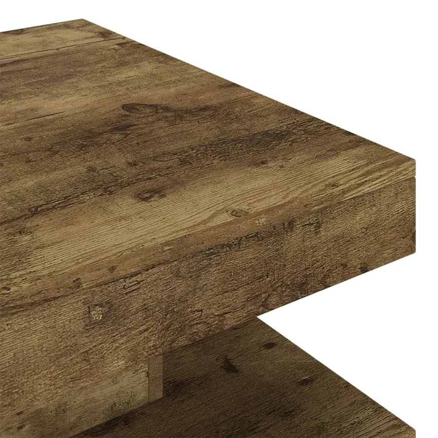Table basse Marron foncé 60x60x35 cm MDF - 5