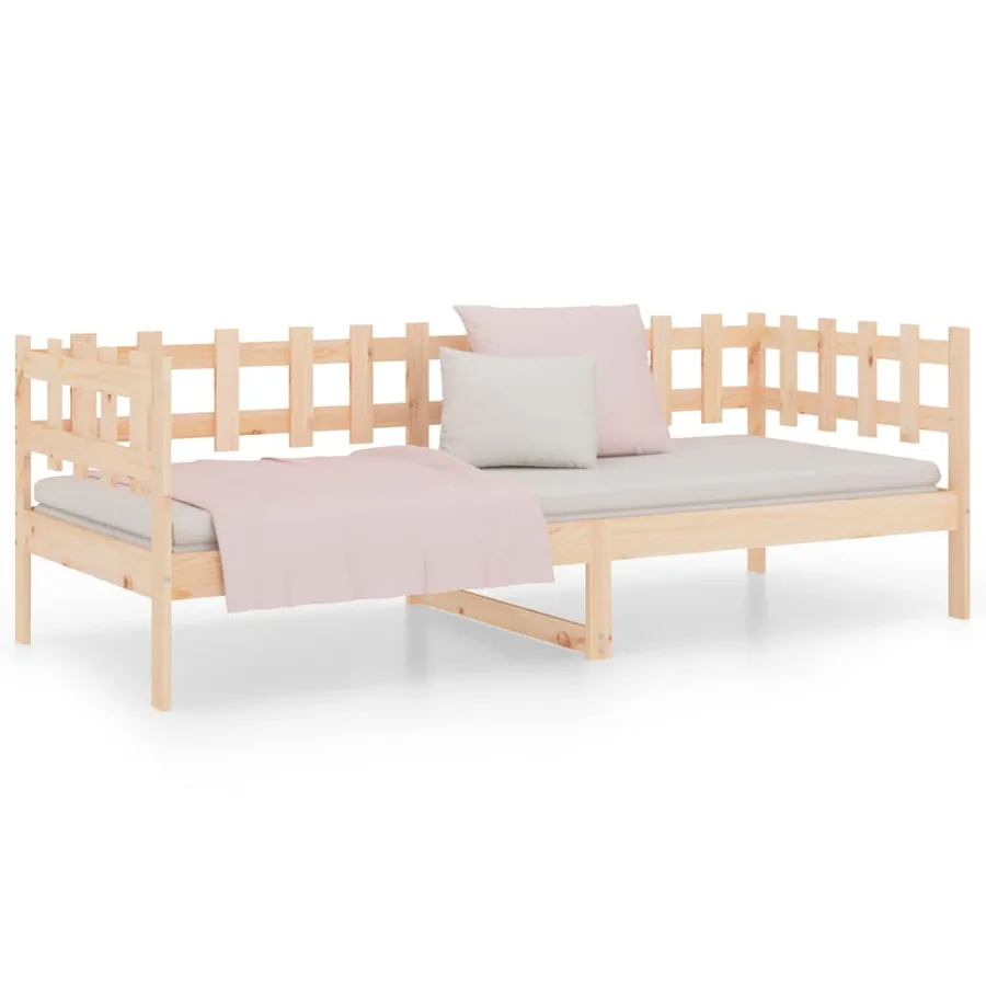 Lit de jour sans matelas 90x200 cm bois de pin massif - 5