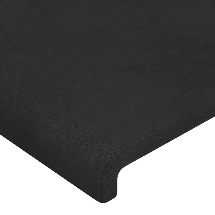 Cadre de lit sans matelas noir 90x200 cm velours - 10