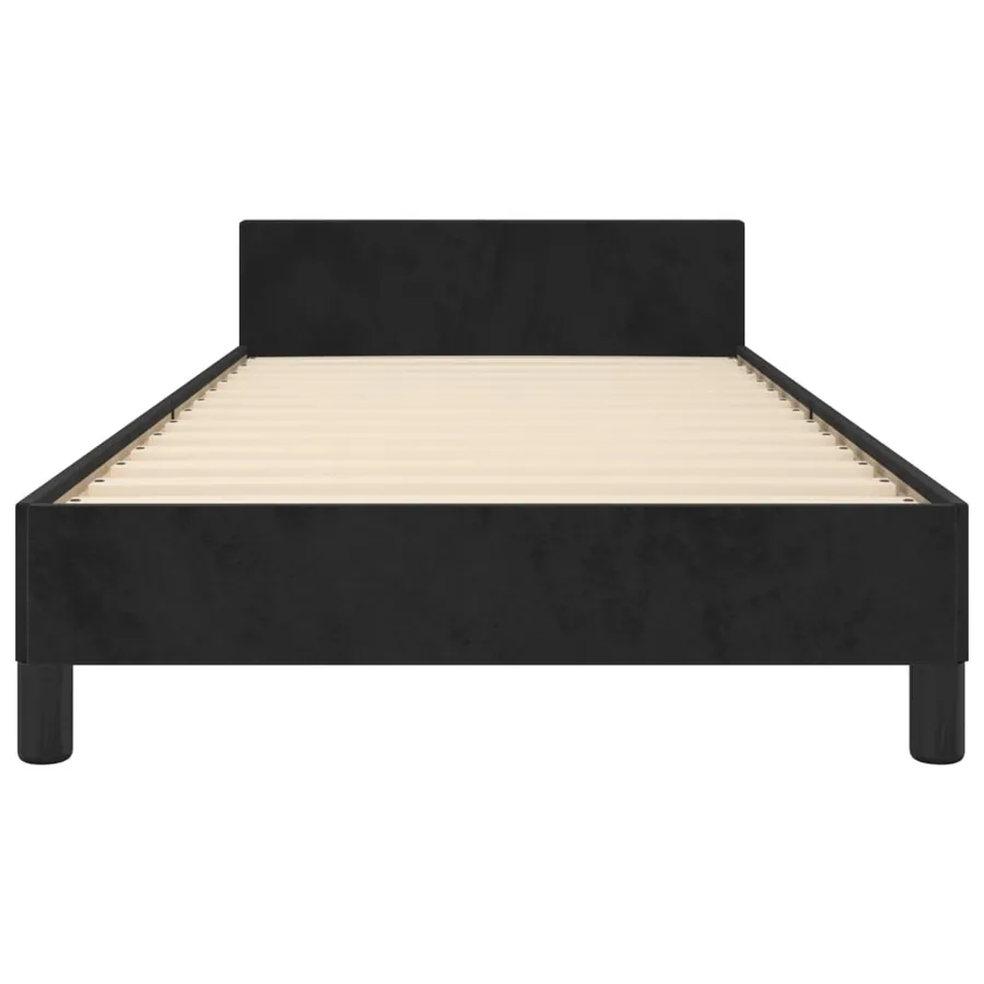Cadre de lit sans matelas noir 90x200 cm velours - 6