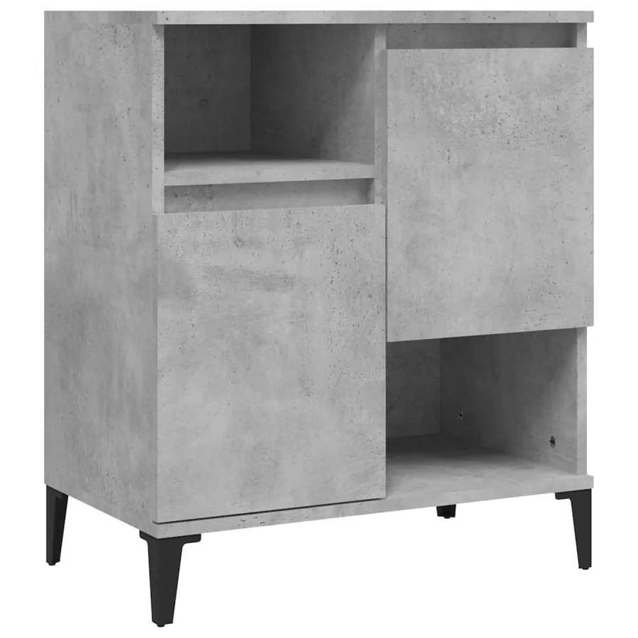 Buffets 2 pcs gris béton 60x35x70 cm bois d'ingénierie - 5
