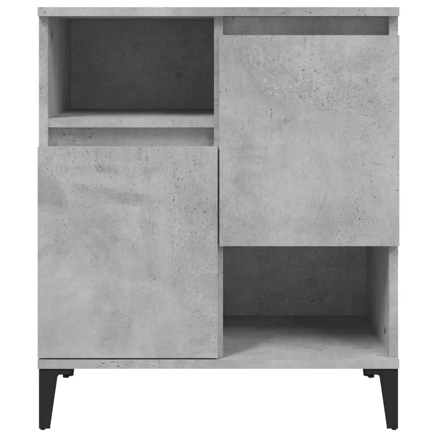 Buffets 2 pcs gris béton 60x35x70 cm bois d'ingénierie - 6