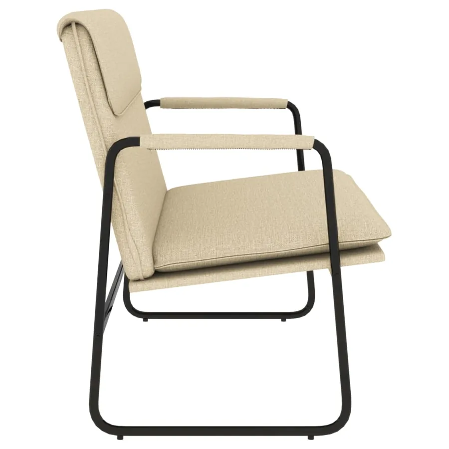 Banc Crème 100x64x80 cm Tissu - 4
