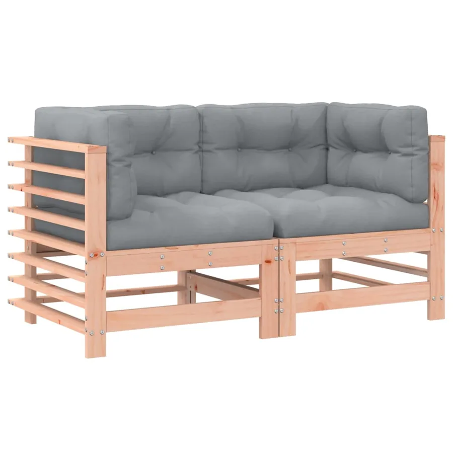 Canapés d'angle avec coussins 2 pcs bois massif douglas - 2