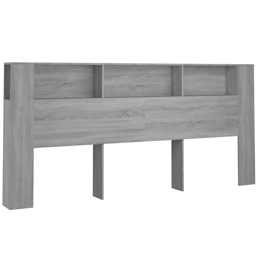 Armoire de tête de lit Sonoma gris 220x18,5x104,5 cm - 2
