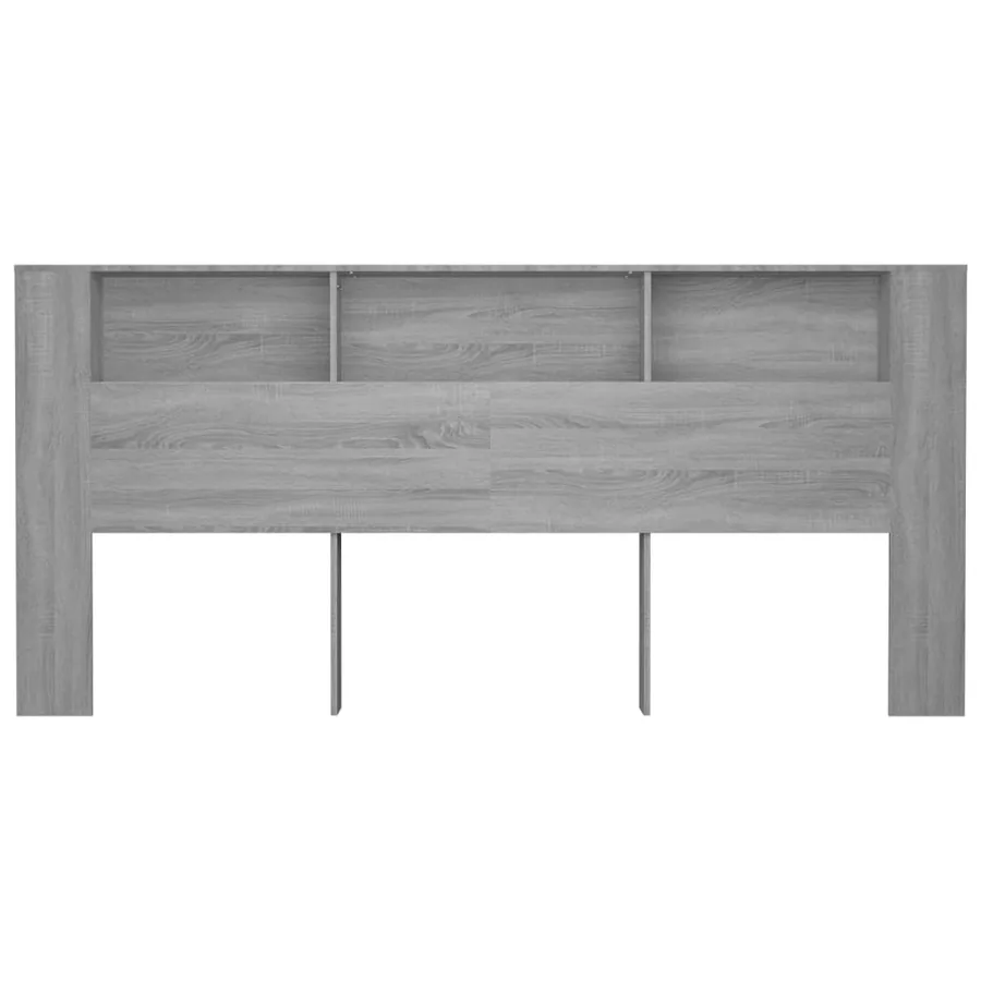 Armoire de tête de lit Sonoma gris 220x18,5x104,5 cm - 4