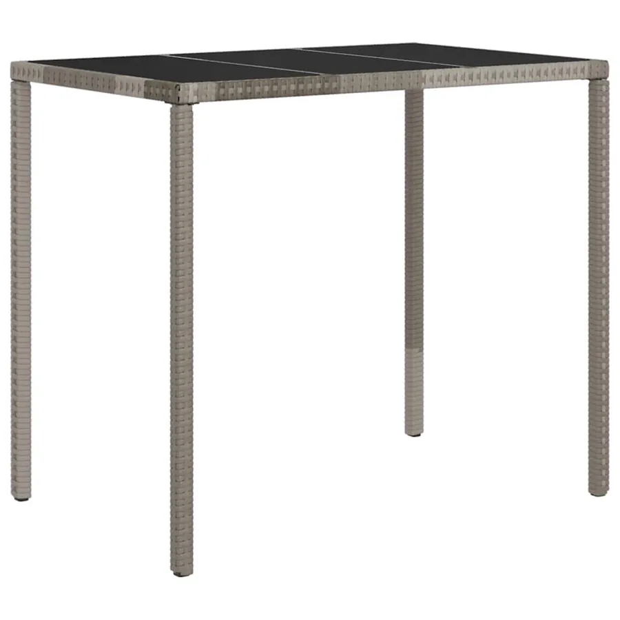 Salon de jardin 4 pcs avec coussins Gris Résine tressée - 4