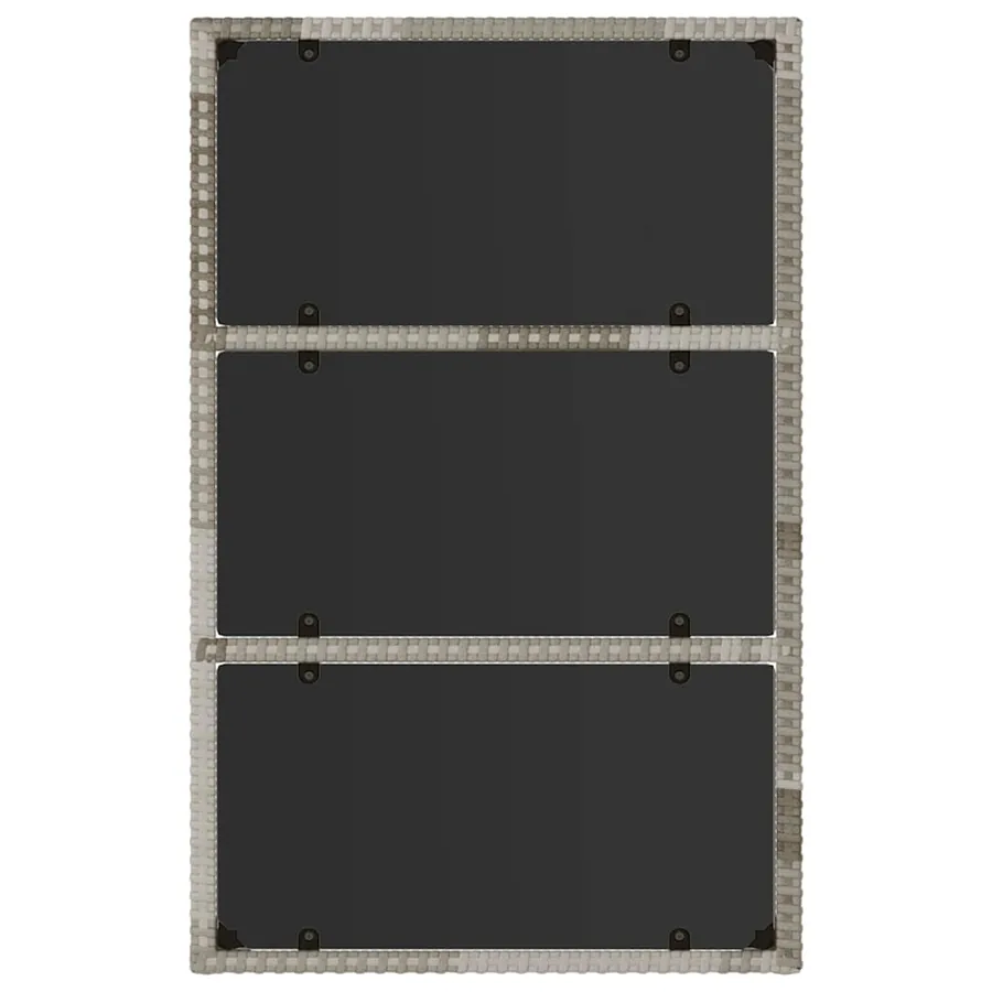 Salon de jardin 4 pcs avec coussins Gris Résine tressée - 5