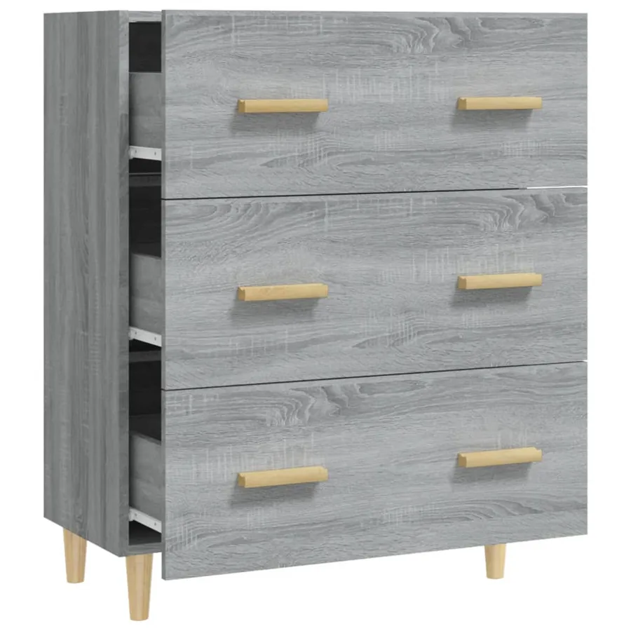 Buffet Sonoma gris 70x34x90 cm Bois d'ingénierie - 5