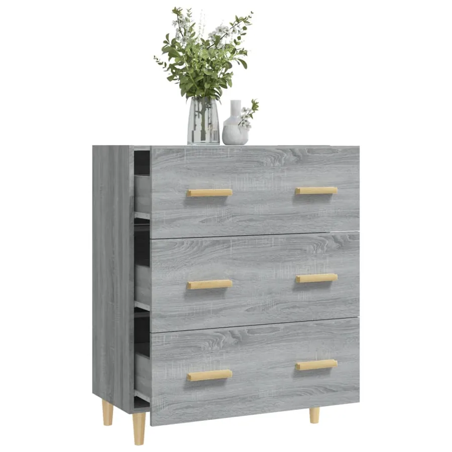 Buffet Sonoma gris 70x34x90 cm Bois d'ingénierie - 7