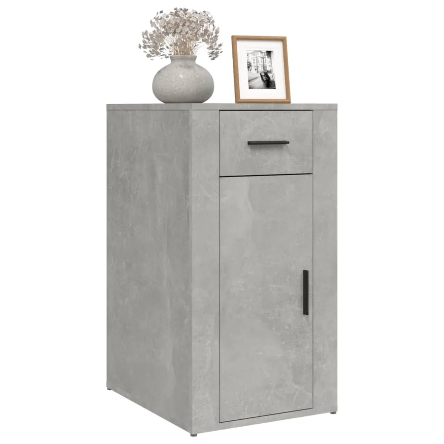 Armoire de bureau Gris béton 40x49x75 cm Bois d'ingénierie - 4