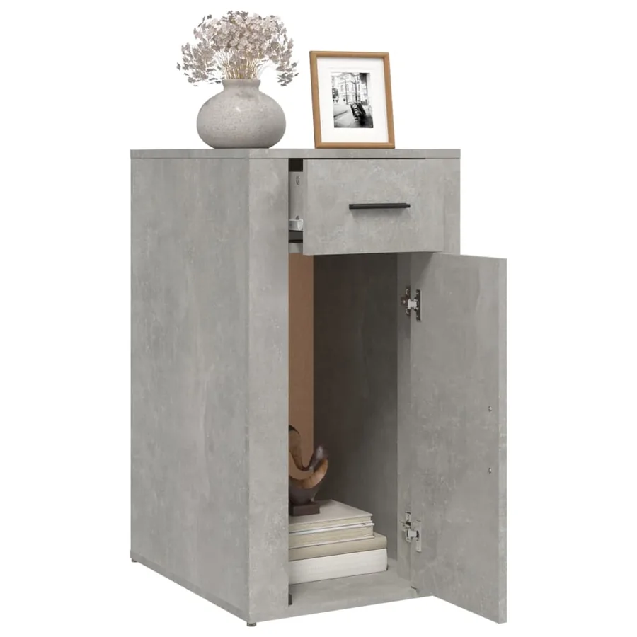 Armoire de bureau Gris béton 40x49x75 cm Bois d'ingénierie - 5