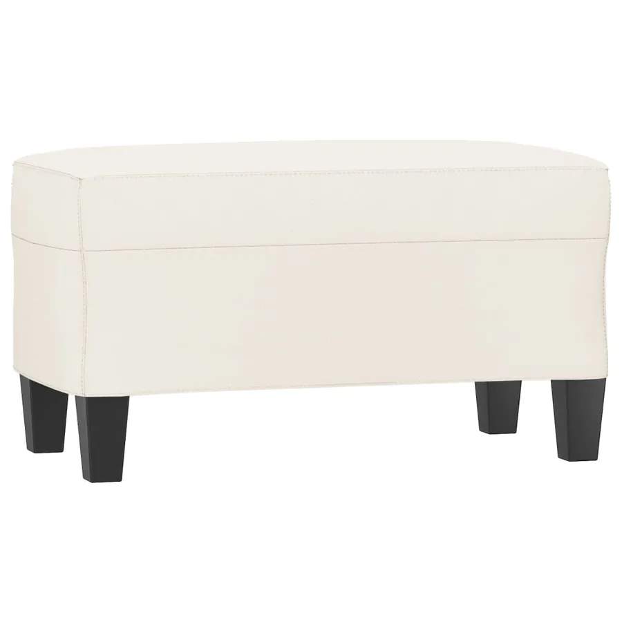 Banc Crème 70x35x41 cm Similicuir - 2