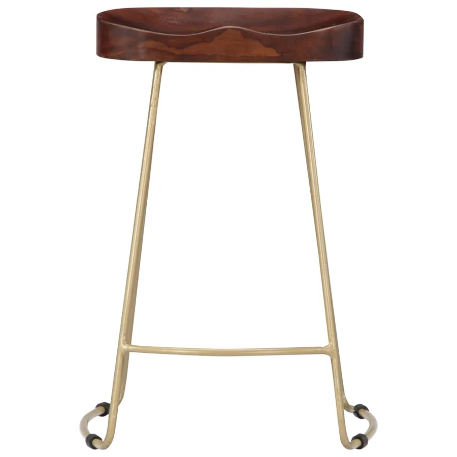 Tabourets de bar Gavin lot de 2 bois de manguier massif - 3