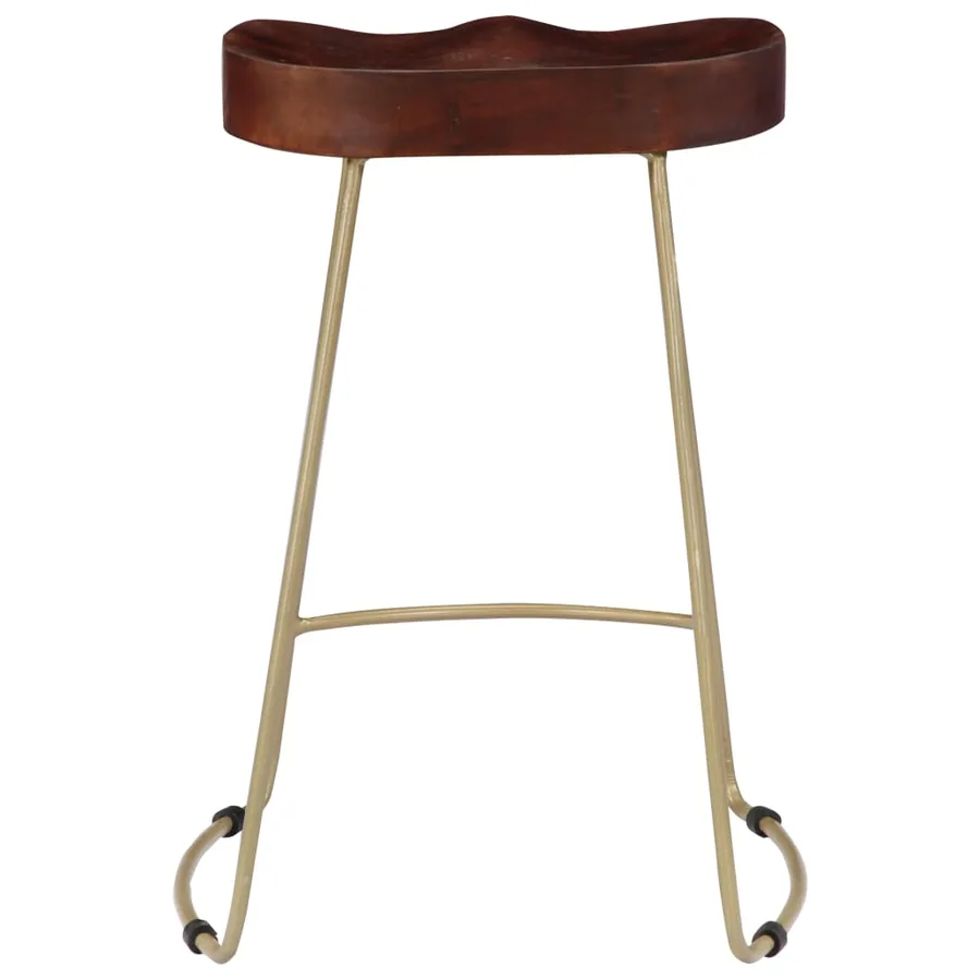 Tabourets de bar Gavin lot de 2 bois de manguier massif - 4