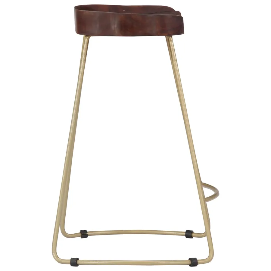 Tabourets de bar Gavin lot de 2 bois de manguier massif - 5
