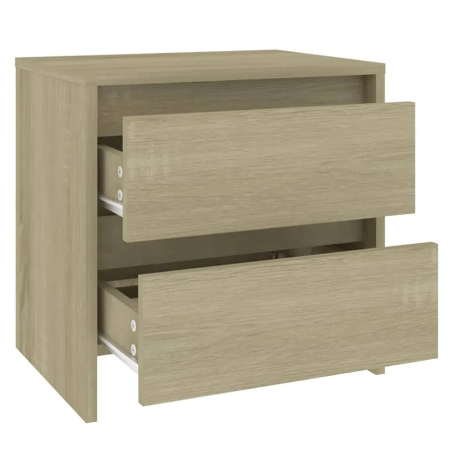 Table de chevet chêne sonoma 45x34,5x44,5 cm bois d’ingénierie - 4