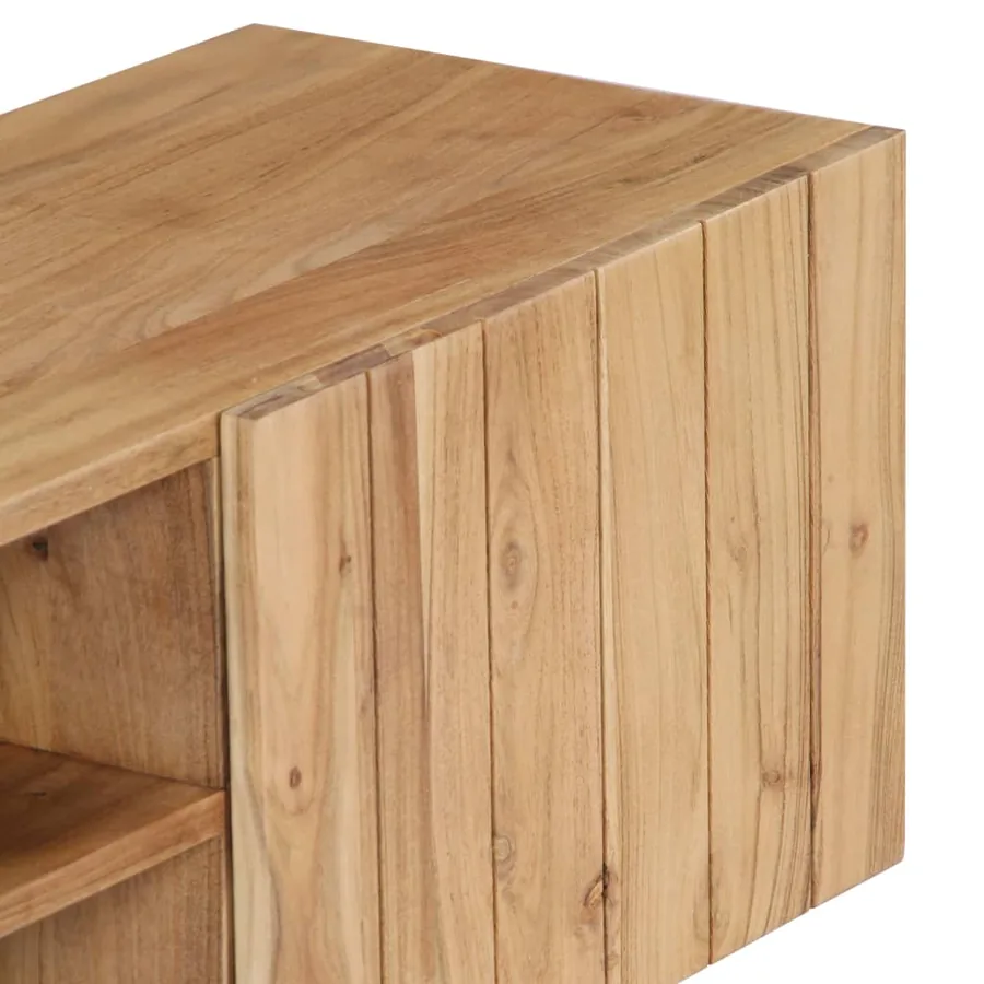 Meuble TV 140x30x45 cm Bois d'acacia massif - 5