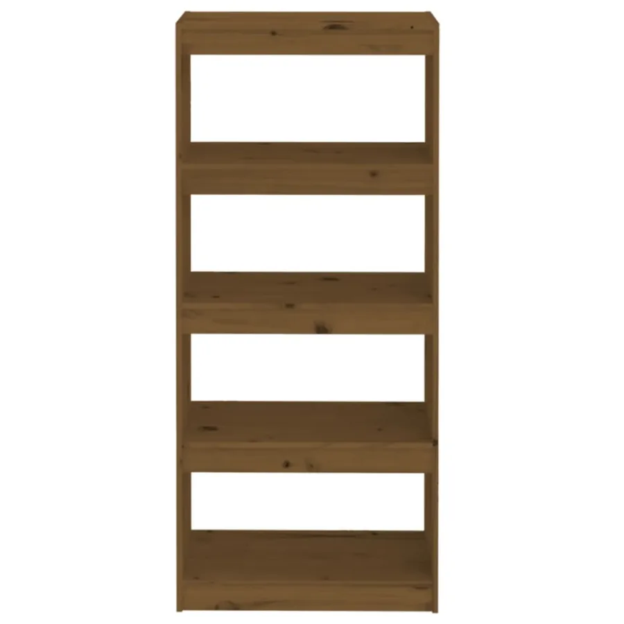 Bibliothèque/Séparateur de pièce Marron miel 60x30x135,5 cm Pin - 5