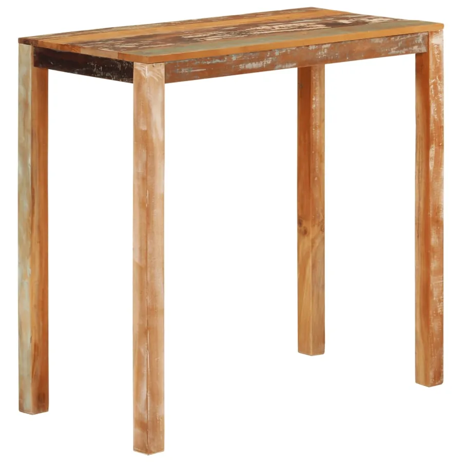 Table de bar 112x55x108 cm Bois massif de récupération - 10