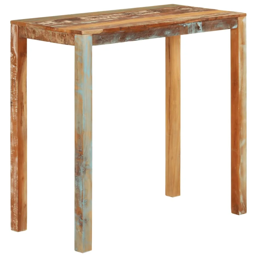 Table de bar 112x55x108 cm Bois massif de récupération - 11