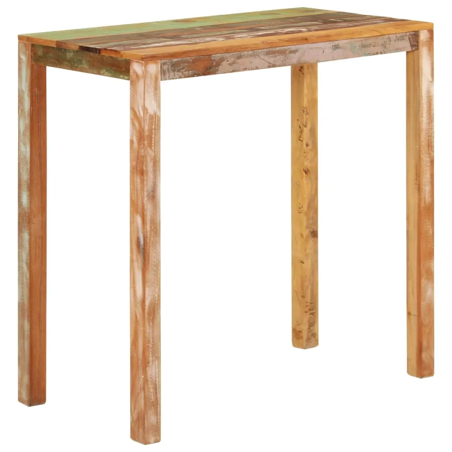 Table de bar 112x55x108 cm Bois massif de récupération - 12