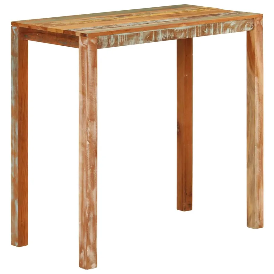 Table de bar 112x55x108 cm Bois massif de récupération - 9