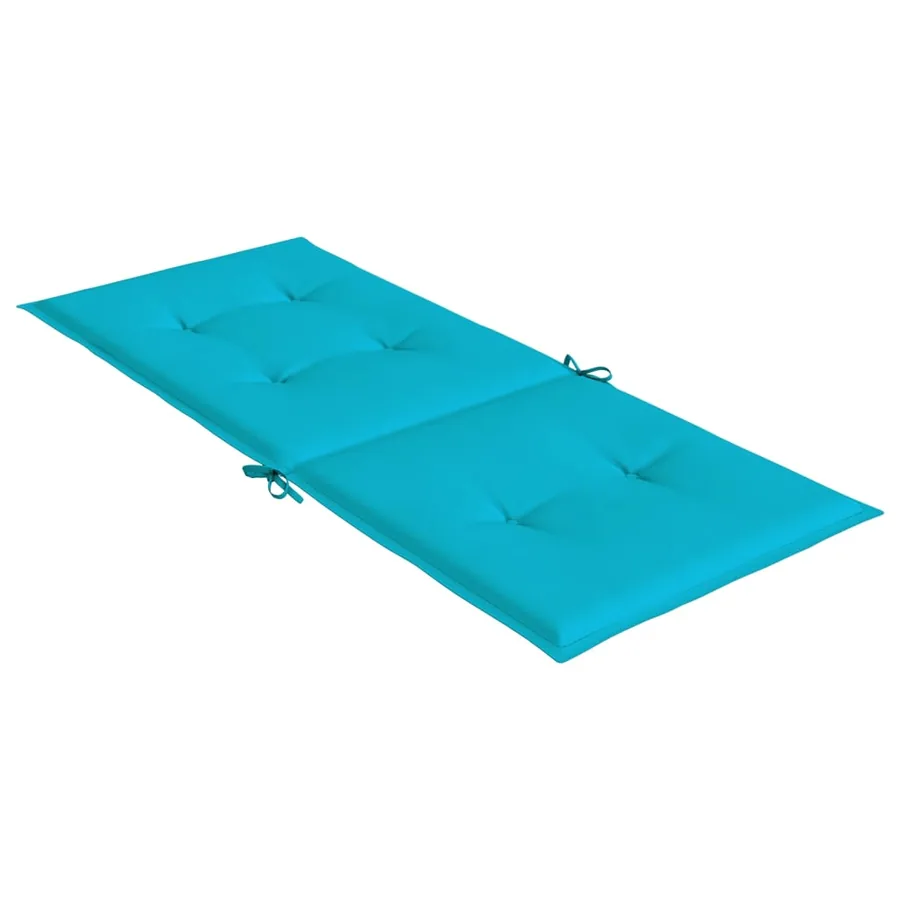 Coussins de chaise à dossier haut lot de 2 turquoise tissu - 6