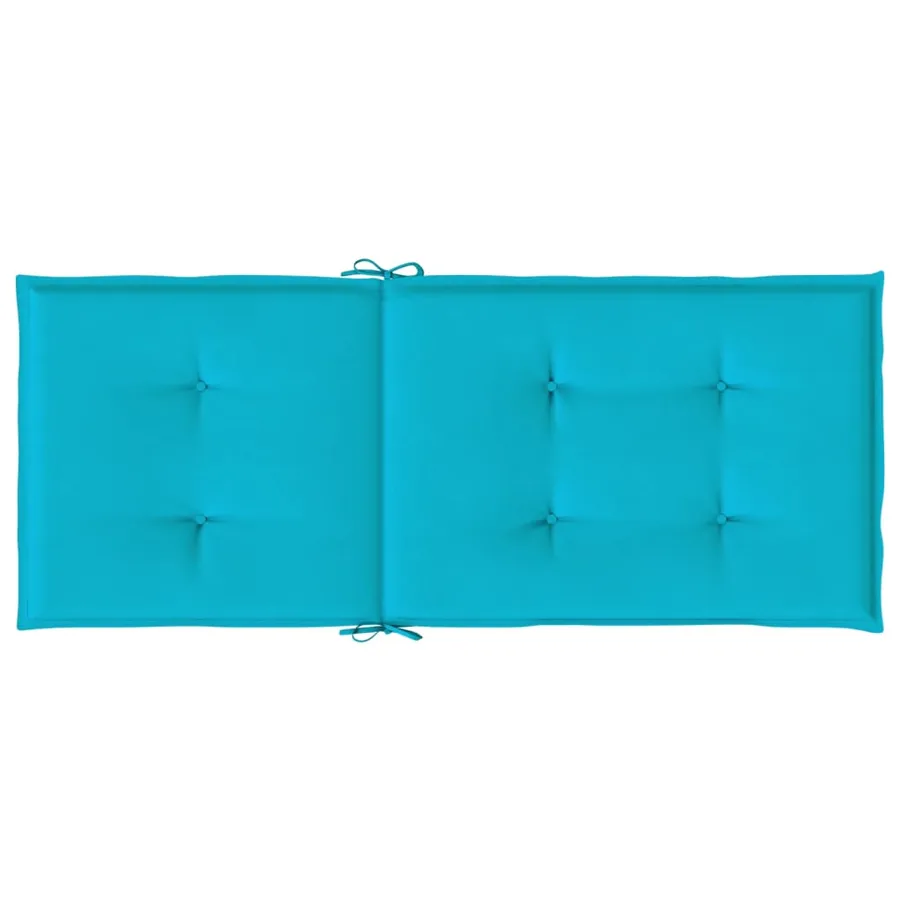 Coussins de chaise à dossier haut lot de 2 turquoise tissu - 7