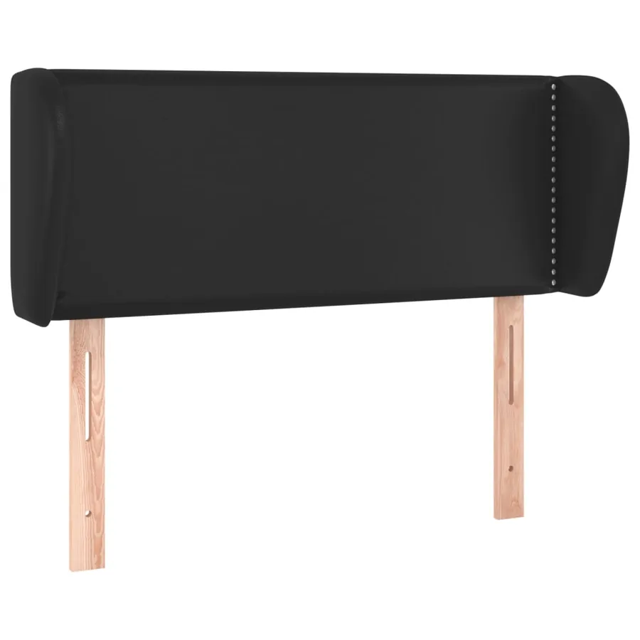 Tête de lit avec oreilles Noir 103x23x78/88 cm Similicuir - 2