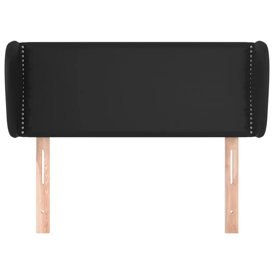 Tête de lit avec oreilles Noir 103x23x78/88 cm Similicuir - 3