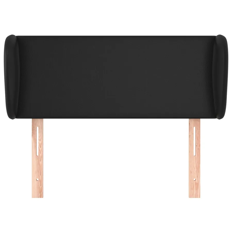 Tête de lit avec oreilles Noir 93x23x78/88 cm Similicuir - 3